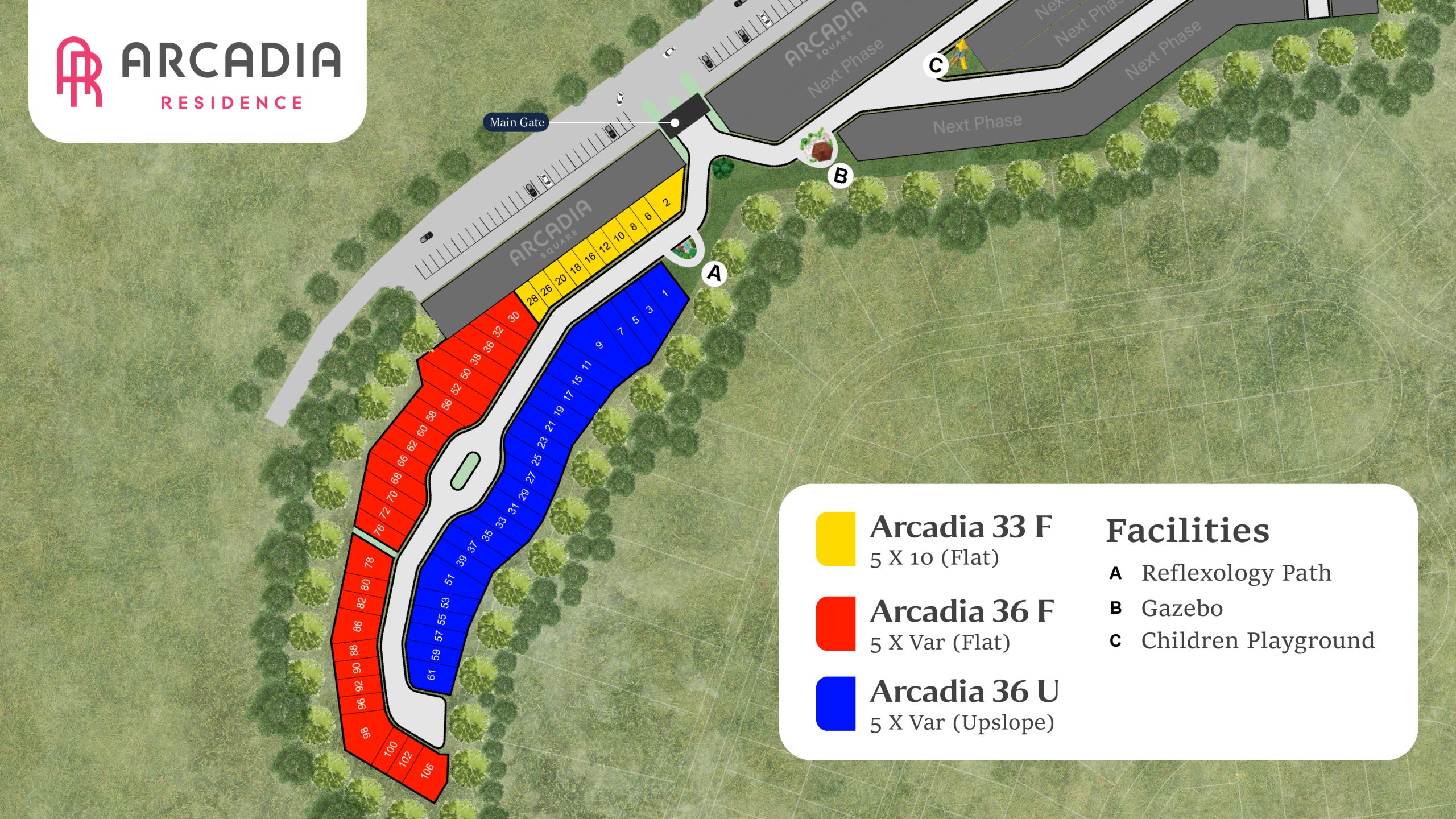 Arcadia Residence - Siteplan